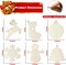 Wooden Christmas Ornaments for Crafts, Paint Your Own Xmas Ornaments, 60pcs Unfinished Wood Cutouts Painting Kit, DIY Ornament Crafts for Adults, Christmas Tree Hanging Decorations